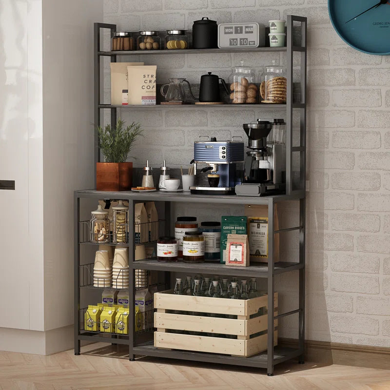 Kitchen Rack: 39.37'' Steel Standard Baker's Rack with Microwave Compatibility