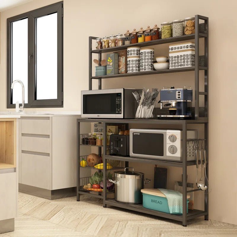 Kitchen Rack: 39.37'' Steel Standard Baker's Rack with Microwave Compatibility