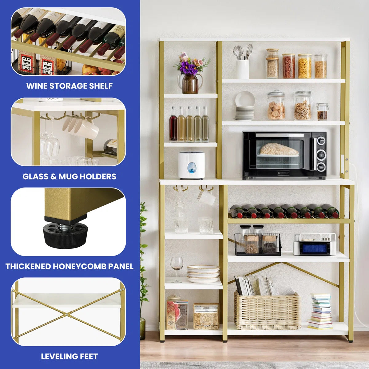 Kitchen Rack: 39.4'' Iron Standard Baker's Rack