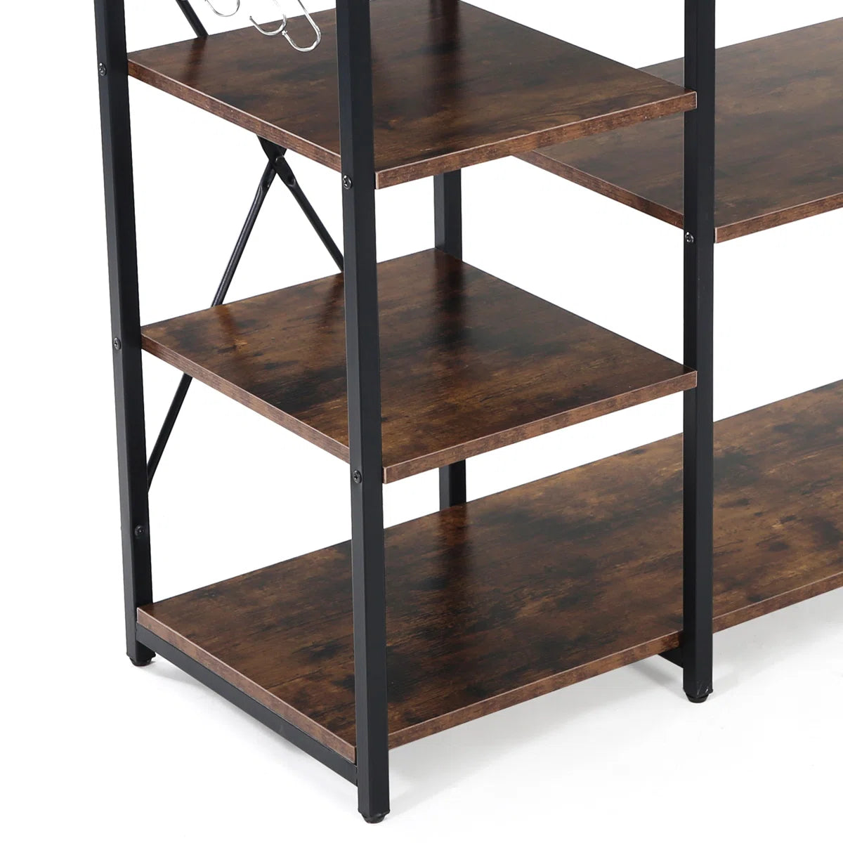 Kitchen Rack: 39.4'' Iron Standard Baker's Rack with Microwave Compatibility