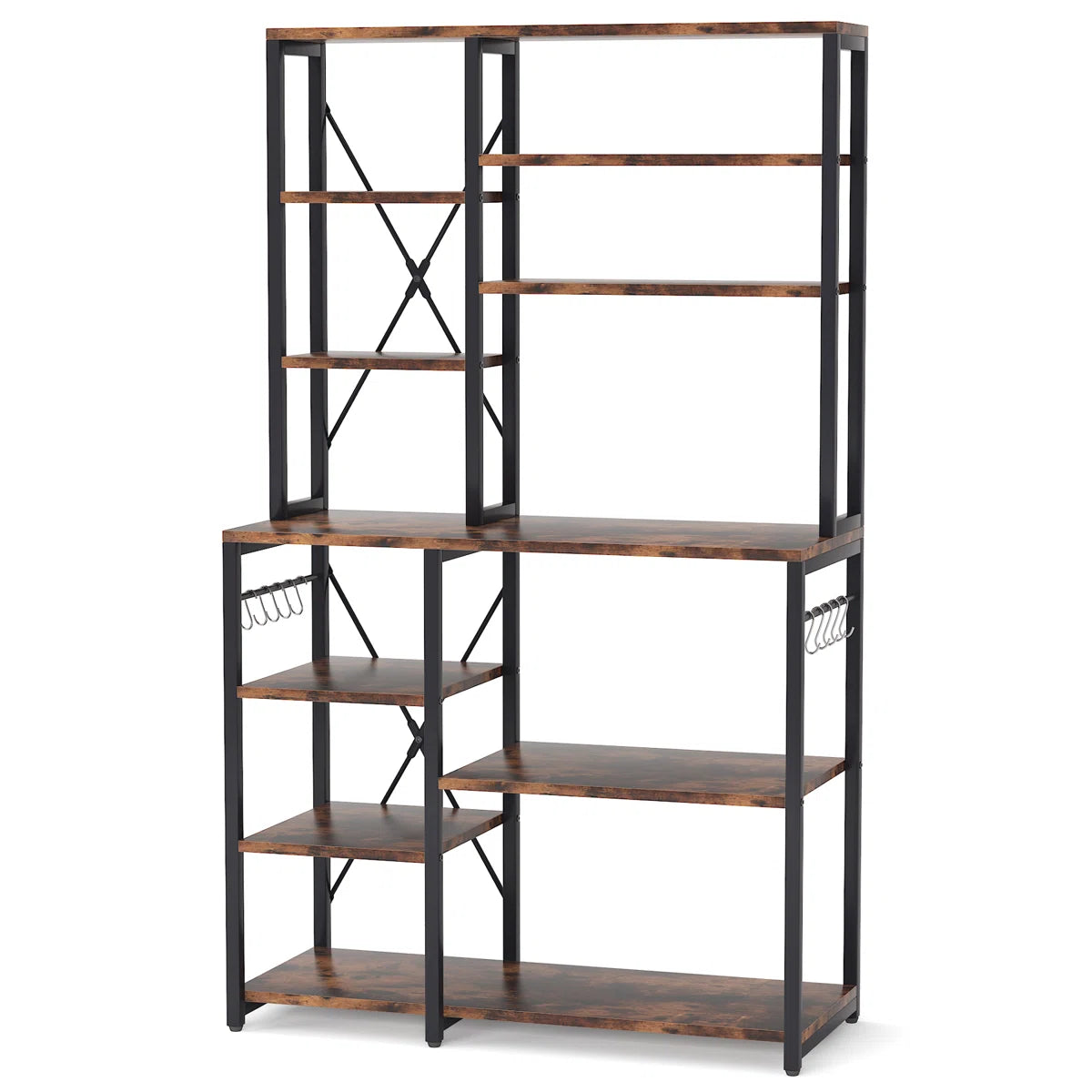 Kitchen Rack: 39.4'' Iron Standard Baker's Rack with Microwave Compatibility