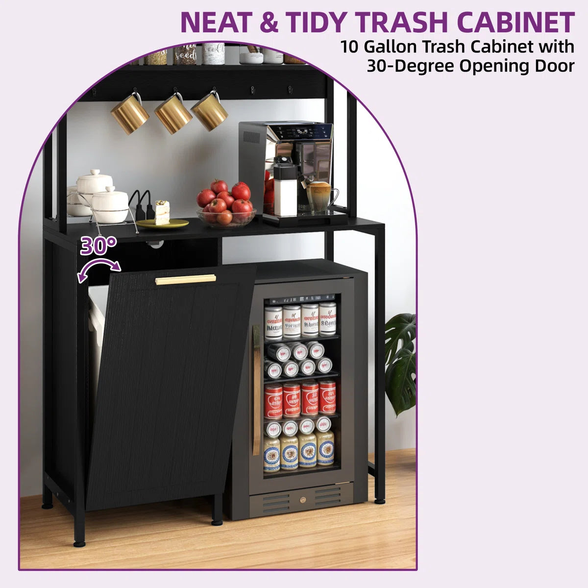 Kitchen Rack: 39.4'' Metal Baker's Rack With Microwave Compatibility