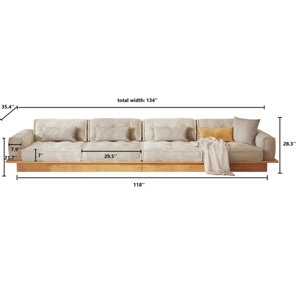 3 Seater Sofa: 104.3'' Upholstered Sofa