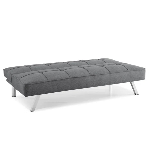 3 Seater Sofa: 66.1" Armless Tufted Convertible Sleeper Futon Sofa