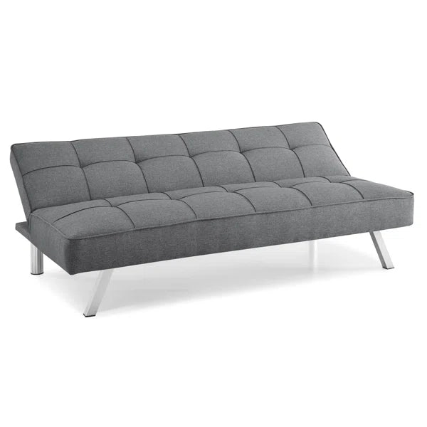 3 Seater Sofa: 66.1" Armless Tufted Convertible Sleeper Futon Sofa