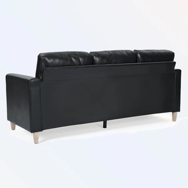 3 Seater Sofa: Sofa 79.53'' Vegan Leather Sofa