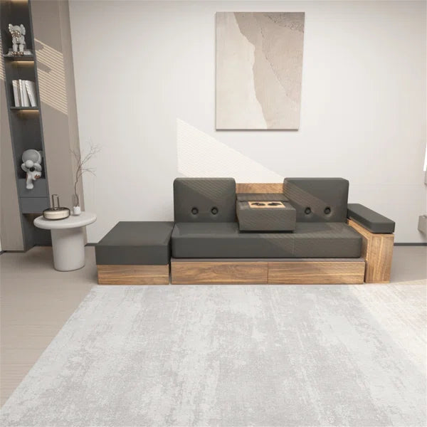 3 Seater Sofa: 82.3'' Vegan Leather Sofa