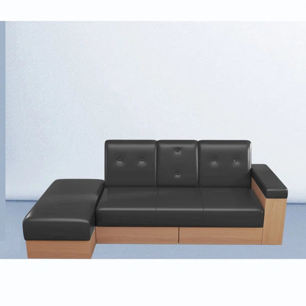 3 Seater Sofa: 82.3'' Vegan Leather Sofa