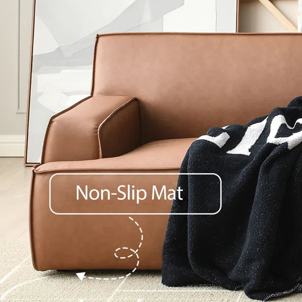 3 Seater Sofa: 86.61'' Vegan Leather Sofa