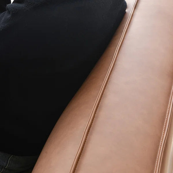 3 Seater Sofa: 86.61'' Vegan Leather Sofa