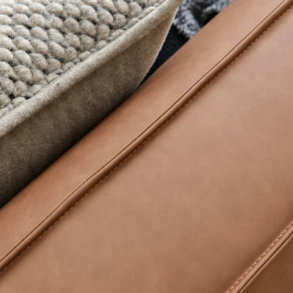 3 Seater Sofa: 86.61'' Vegan Leather Sofa