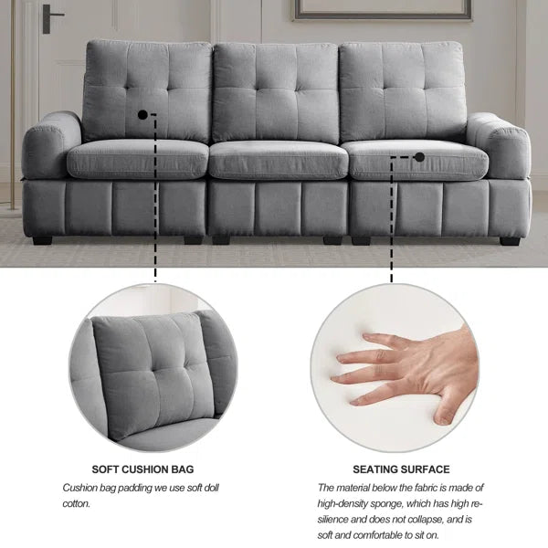3 Seater Sofa: 93'' Upholstered Sofa