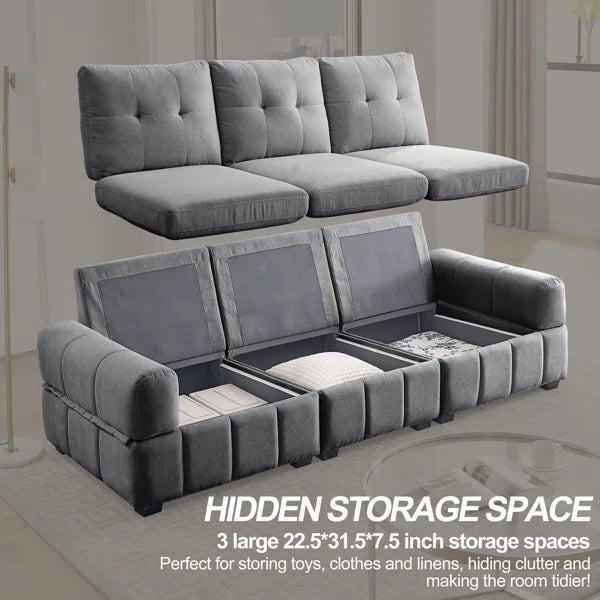 3 Seater Sofa: 93'' Upholstered Sofa