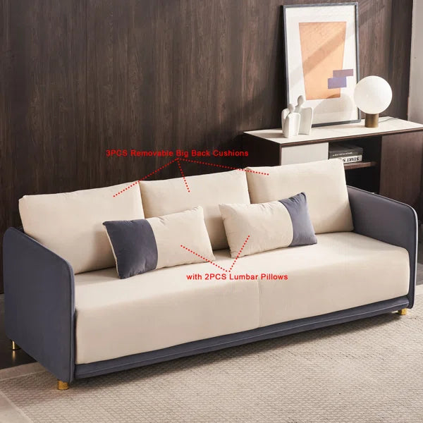 3 Seater Sofa: Hisaan 86'' Upholstered Sofa