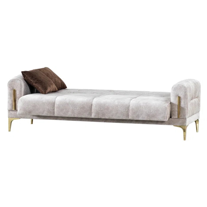 3 Seater Sofa: Moda 86.6 in. Fabric Upholstered 3-Seater Sofa