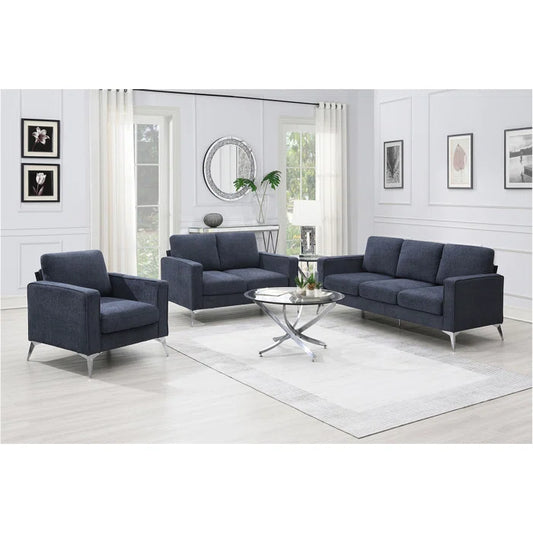 3 Seater Sofa: Modern 3-Piece Sofa Sets With Sturdy Metal Legs
