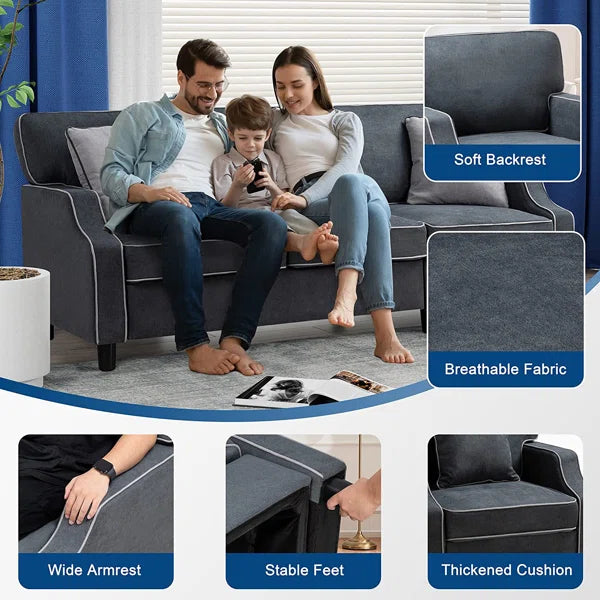 3 Seater Sofa: Selfridge 79'' Upholstered Sofa