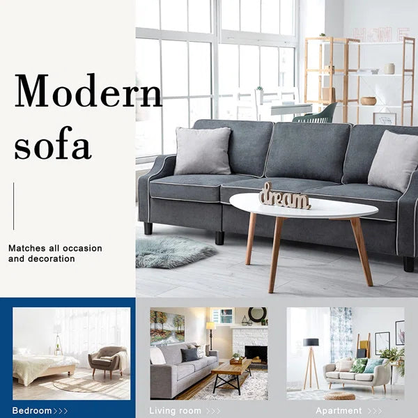 3 Seater Sofa: Selfridge 79'' Upholstered Sofa