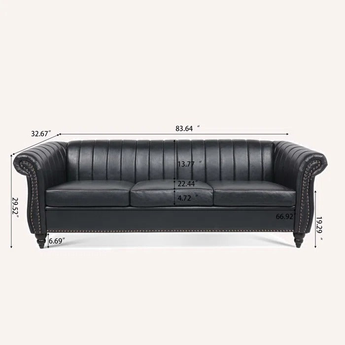 3 Seater Sofa Set: Acerra PU 83.46'' Reception Sofa