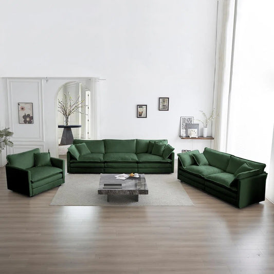 7 Seater Sofa Set: 1 Armchair, 2-Seater & 3-Seater Combo Sofa Set