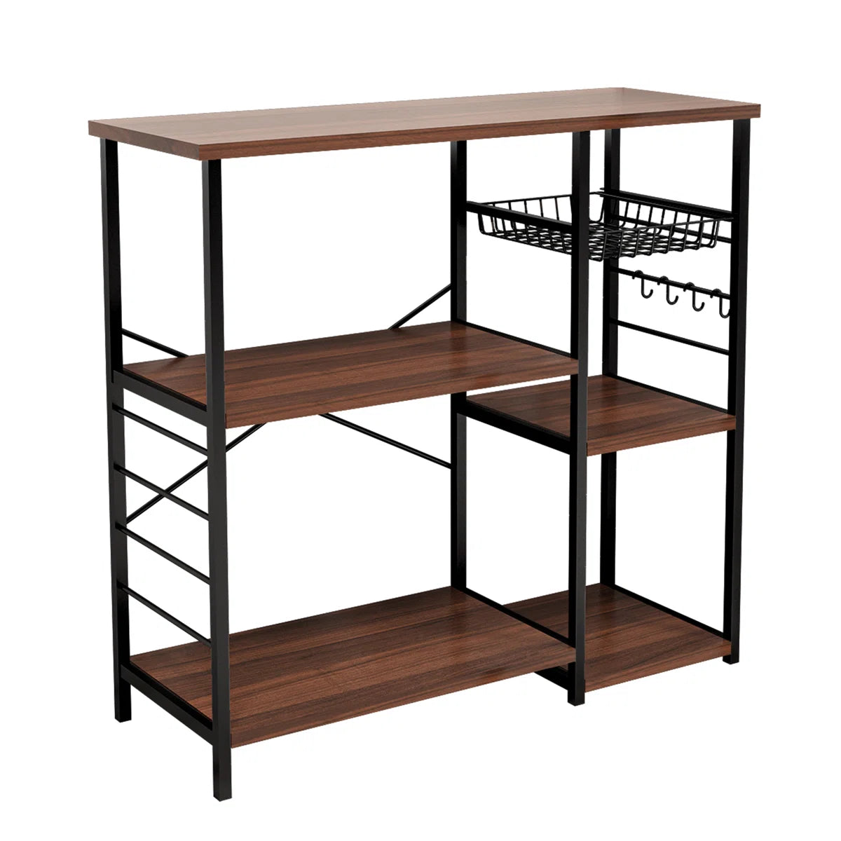 Kitchen Rack: 42'' Metal Standard Baker's Rack with Microwave Compatibility