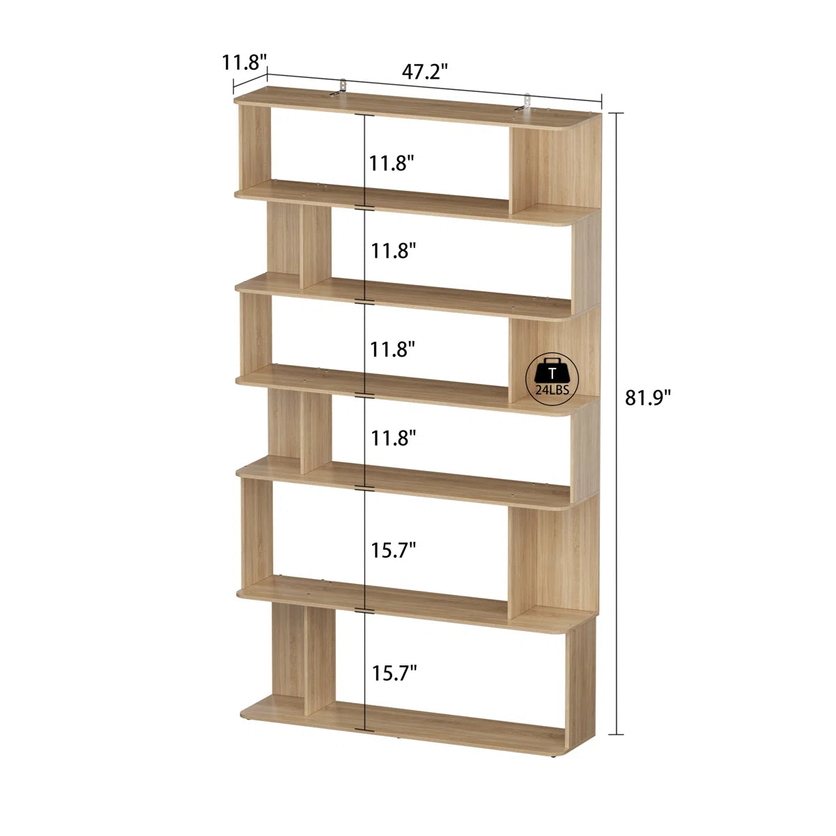 Kitchen Rack: 47.2 W Manufactured Wood Shelving Unit