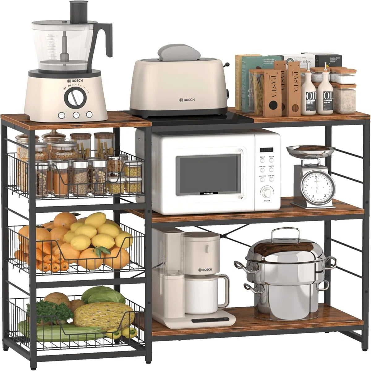 Kitchen Rack: 47.2'' Iron Standard Baker's Rack