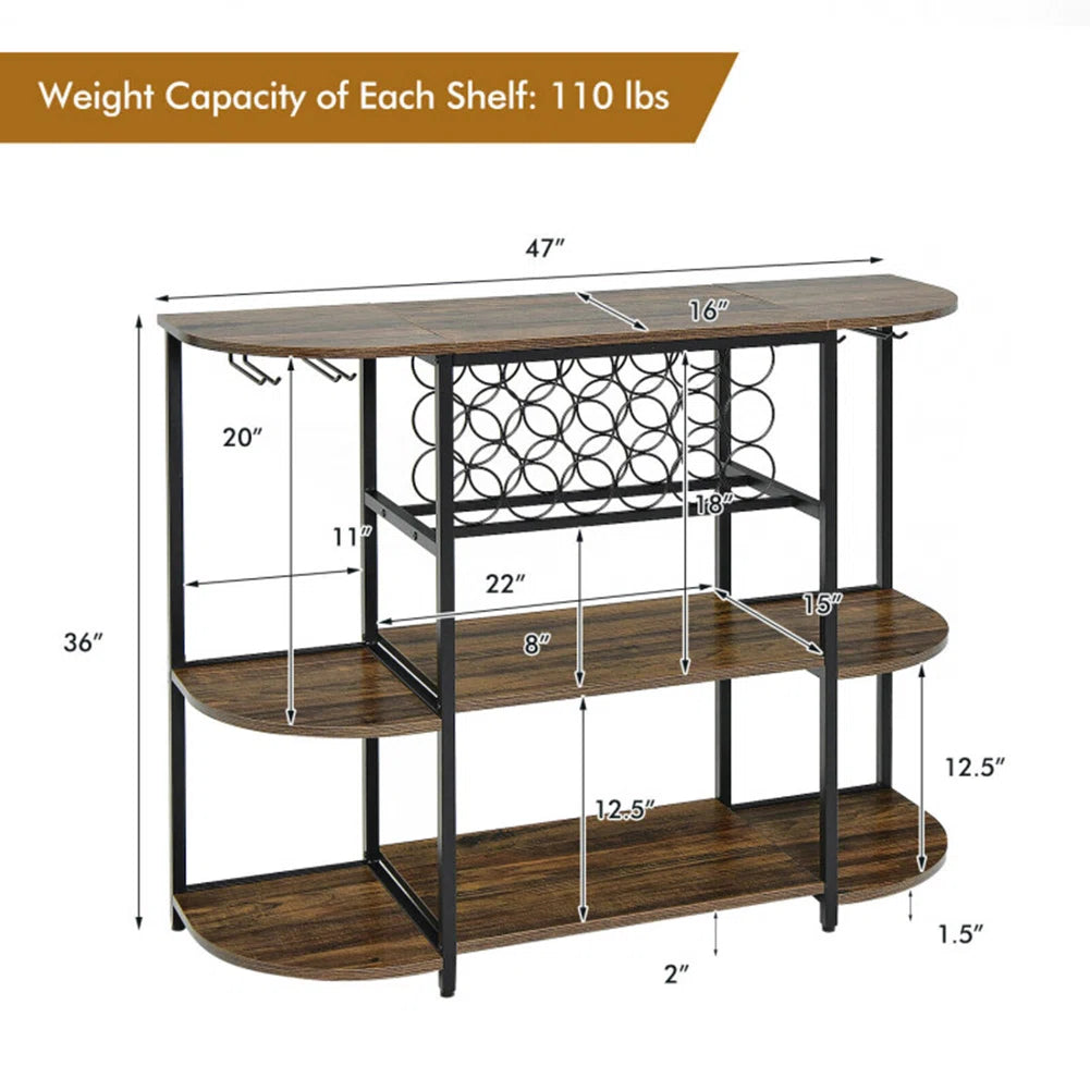 Kitchen Racks: 47'' Standard Baker's Rack made of iron that is compatible with microwaves