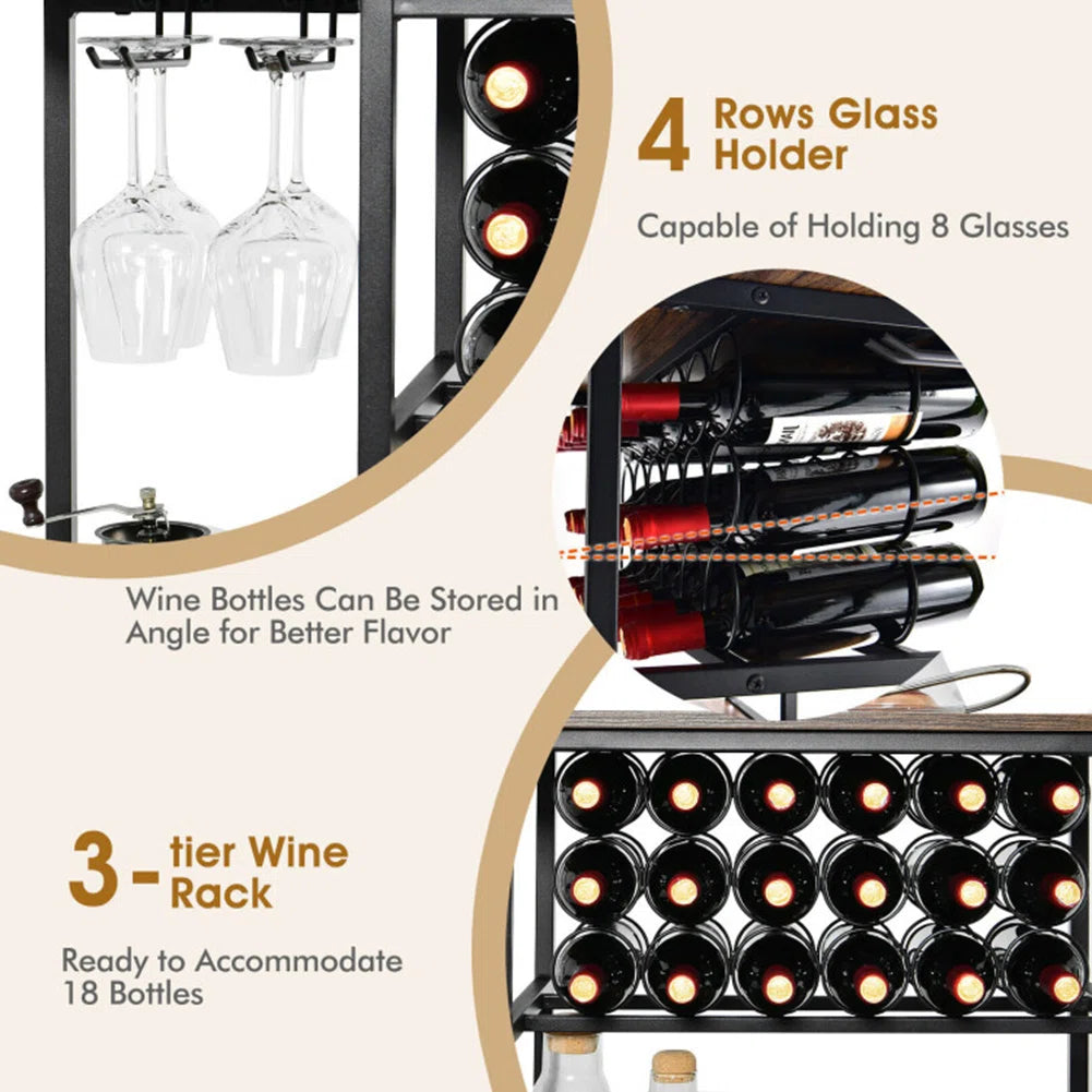 Kitchen Racks: 47'' Standard Baker's Rack made of iron that is compatible with microwaves