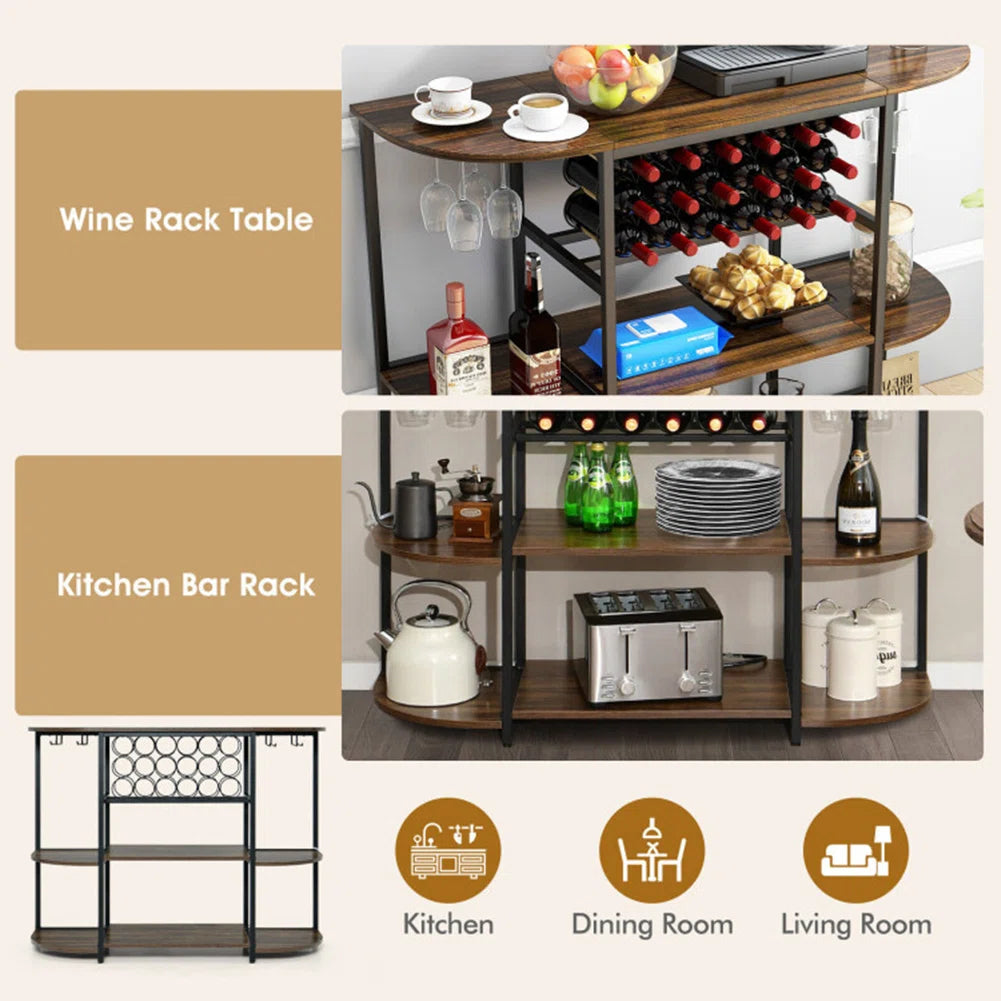Kitchen Racks: 47'' Standard Baker's Rack made of iron that is compatible with microwaves