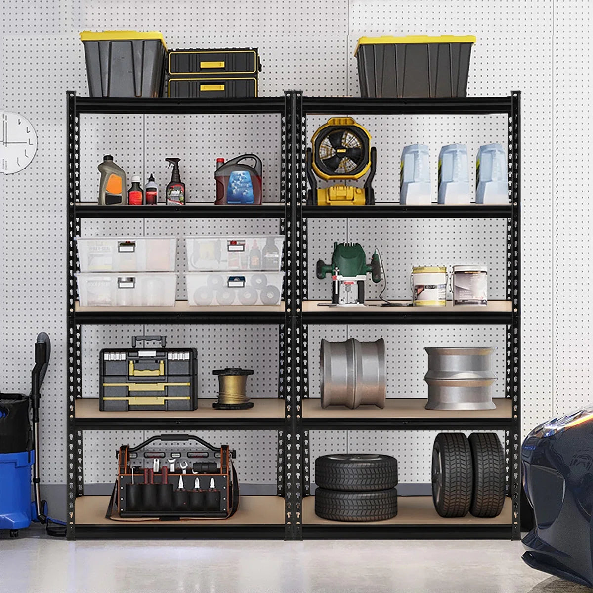Kitchen Rack: 5-Tier Utility Shelves, Garage Storage Shelves, and Adjustable Storage Shelves