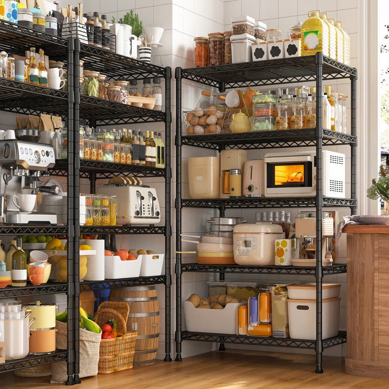 Kitchen Racks: Industrial 5-Tier Wire Shelf Rack for Kitchen Appliance and Pantry Storage