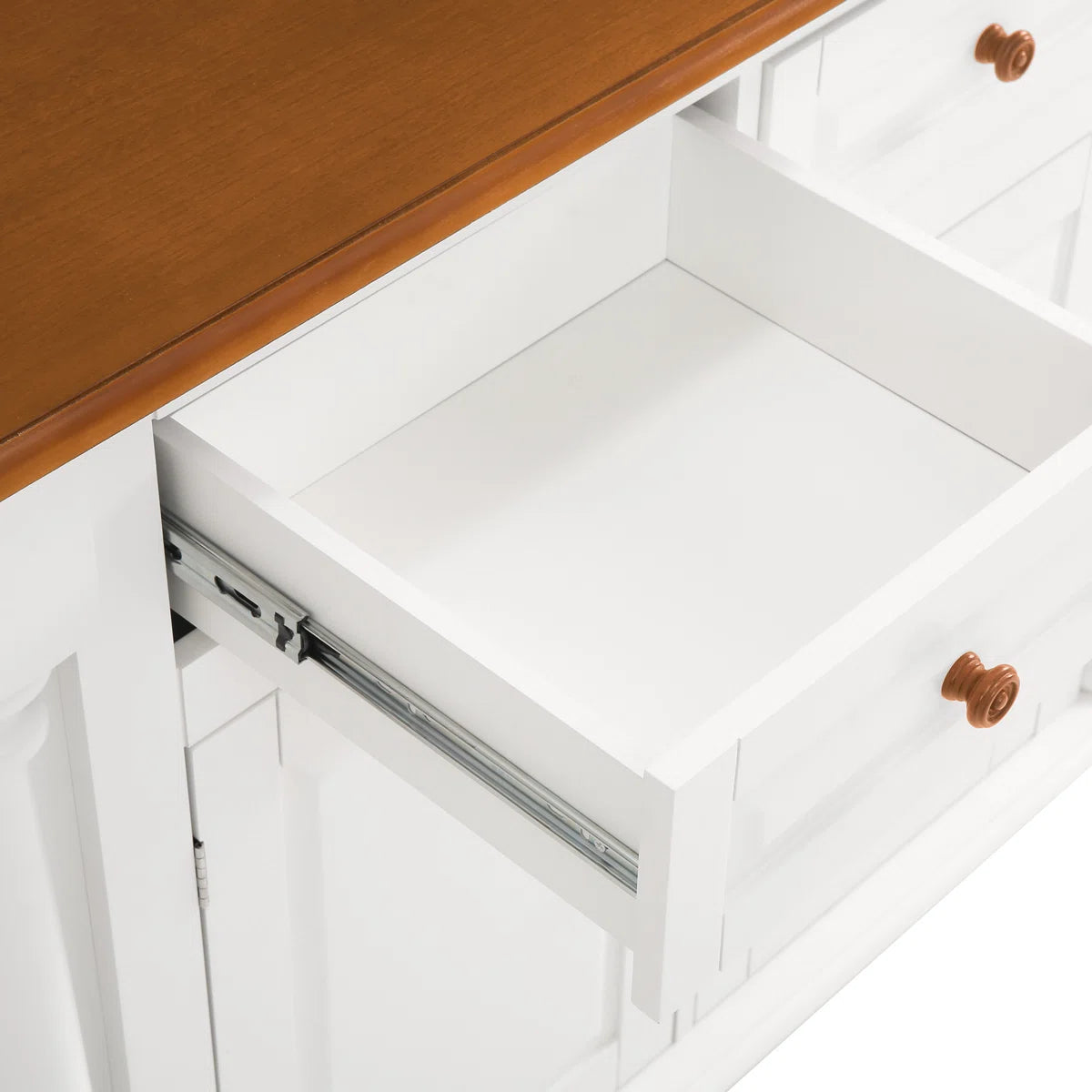 Kitchen Island Table: 50.6” Rolling Cart with Drop Leaf, Drawers, Cabinets & Towel Rack