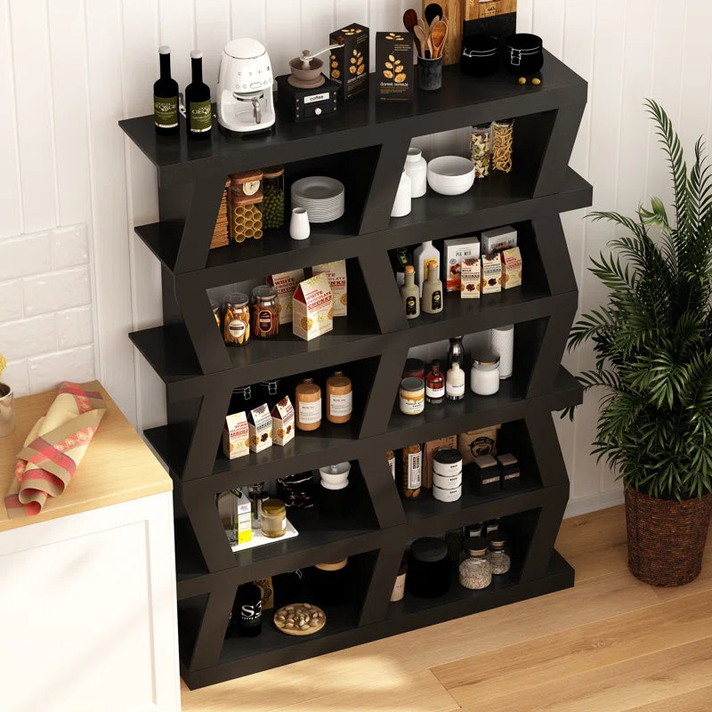 Kitchen Racks: 51.2 Inches Multi-purpose Wide 6-Layer Wooden Kitchen Rack