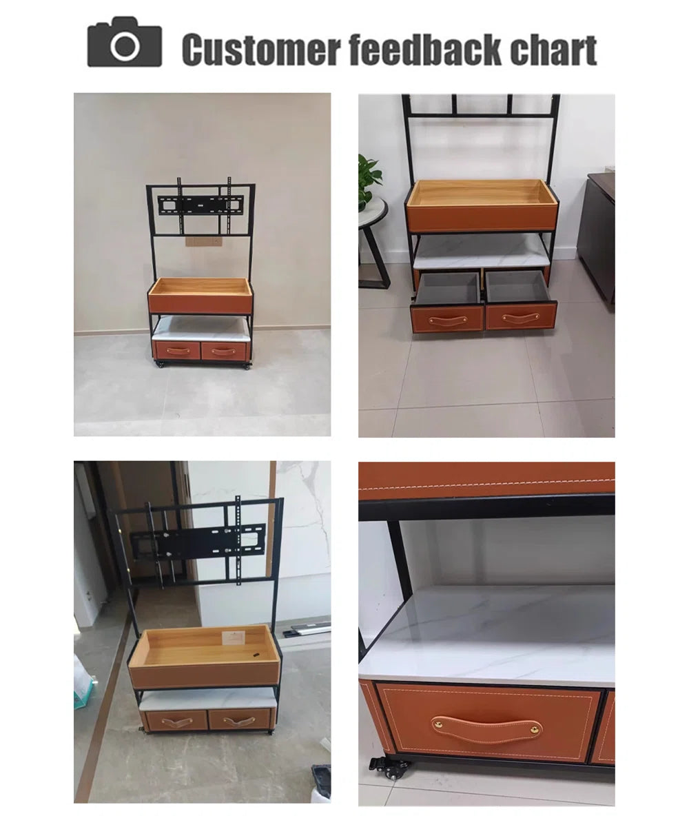 tv panel: 54.33" Two-Tone Solid Wood TV Stand with Rectangular Design