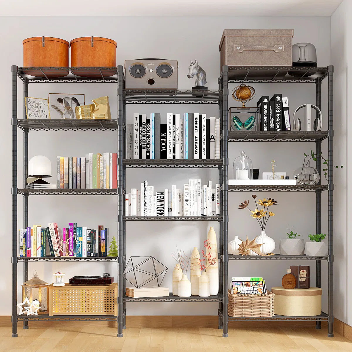 Kitchen Rack: 62.6'' W Metal Shelving Unit