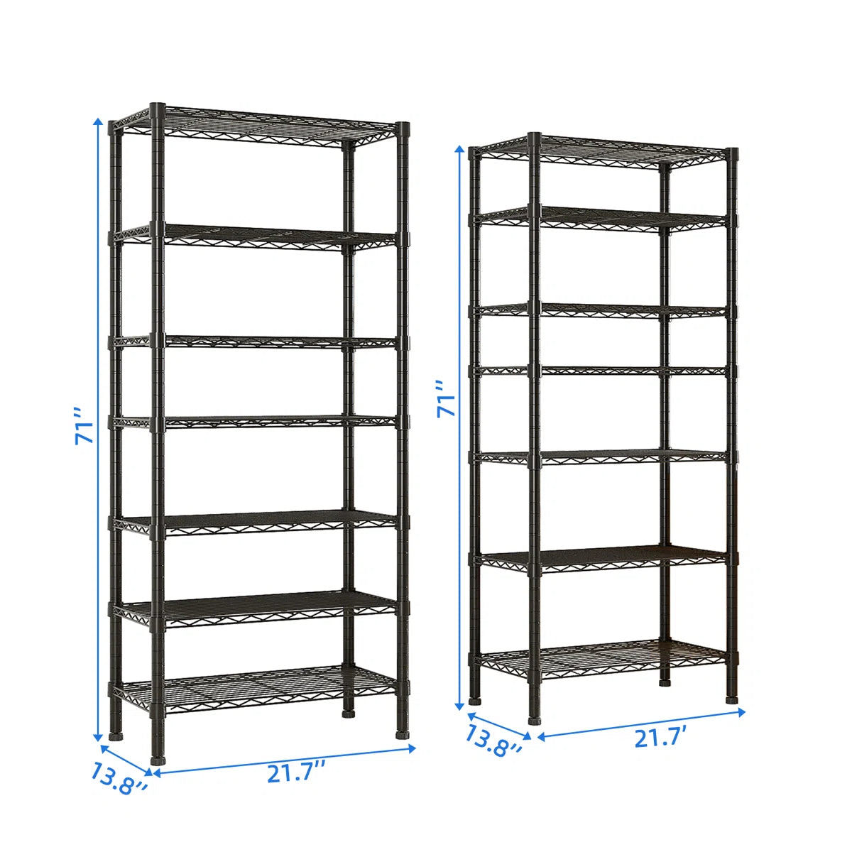 Kitchen Rack: 62.6'' W Metal Shelving Unit