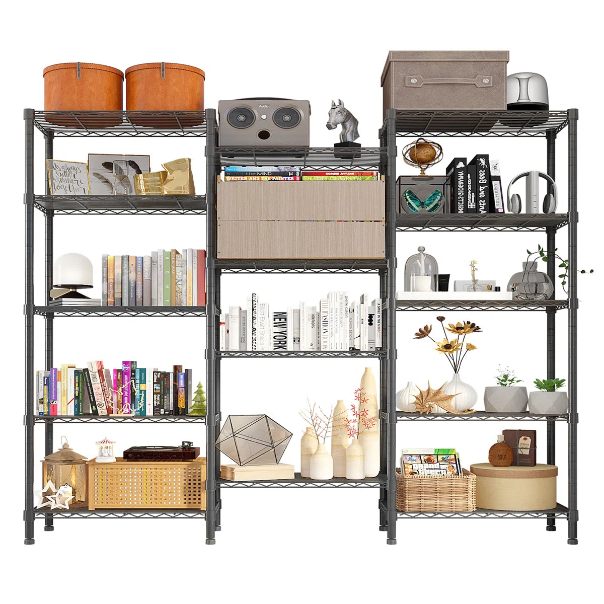 Kitchen Rack: 62.6'' W Metal Shelving Unit