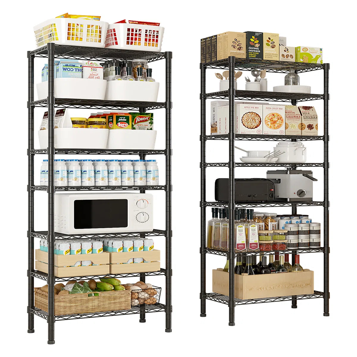 Kitchen Rack: 62.6'' W Metal Shelving Unit