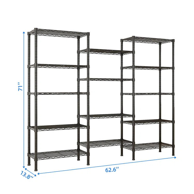 Kitchen Rack: 62.6'' W Metal Shelving Unit