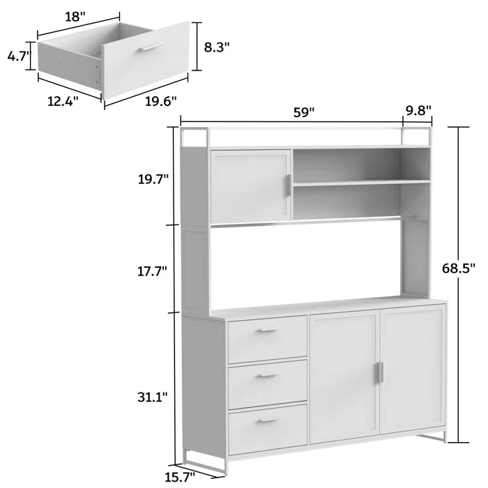 Kitchen Rack: 68.5'' Steel Standard Pantry Kitchen Rack