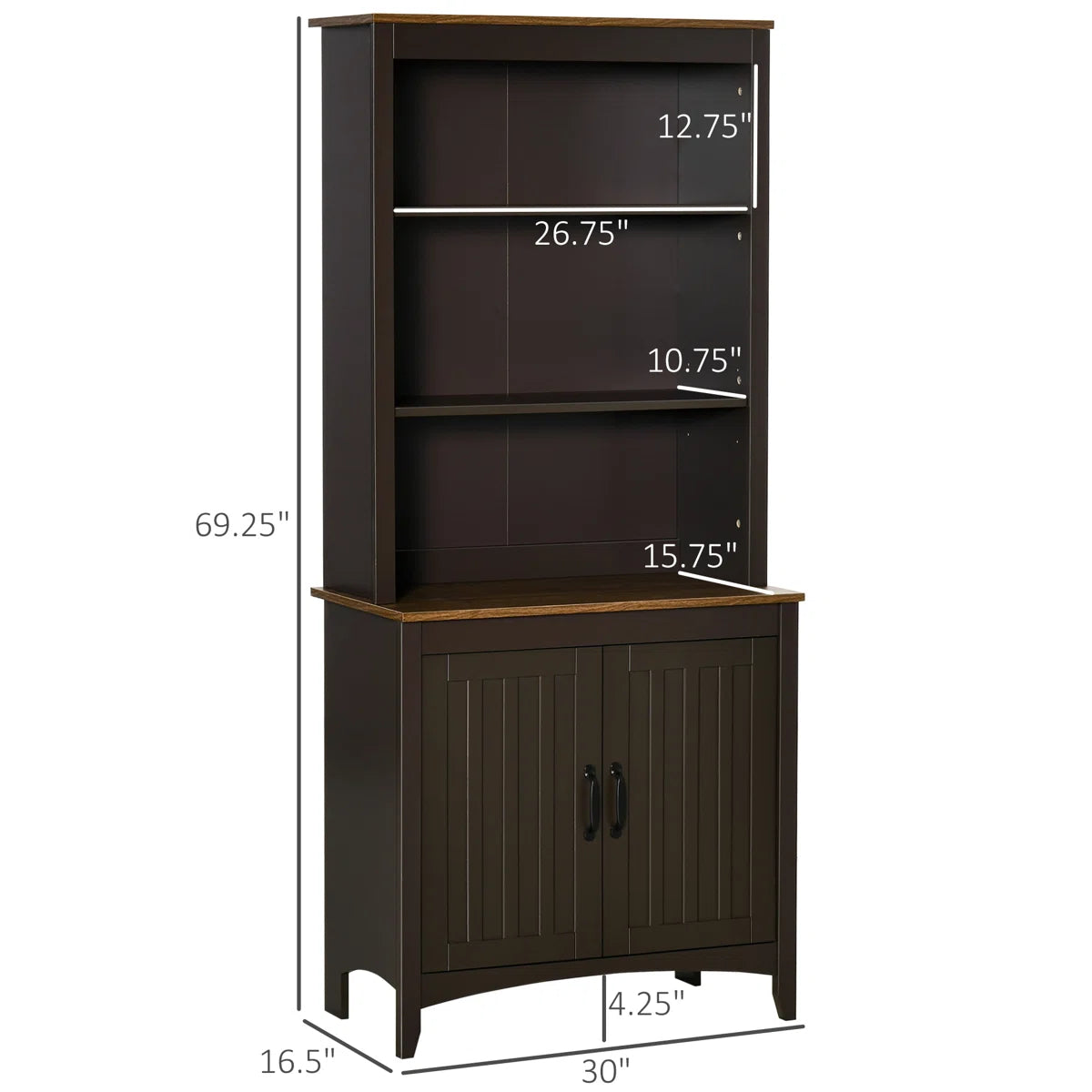 Microwave Stands: 69.25'' Kitchen Pantry Cabinet – Freestanding Microwave Stand with Storage Shelves