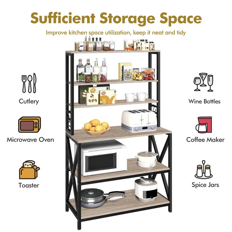 Kitchen Racks:- 6 Tier Baker's Rack Kitchen Utility Storage Shelving Unit