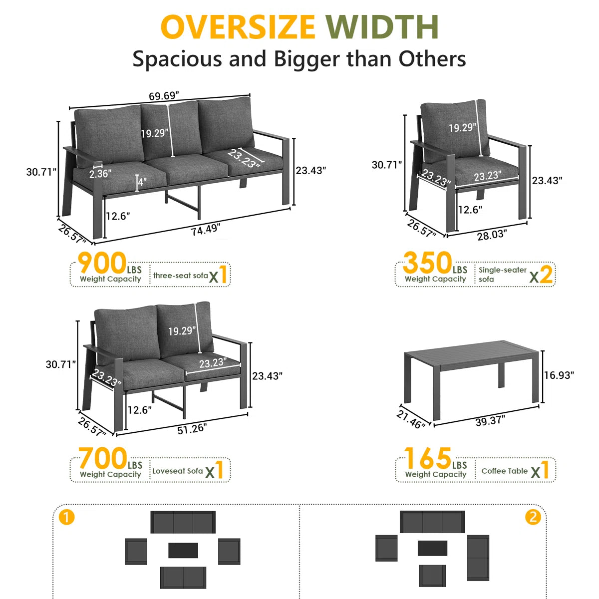 7 Seater Sofa Set: Complete 7-Person Sofa Seating for Living Room Comfort