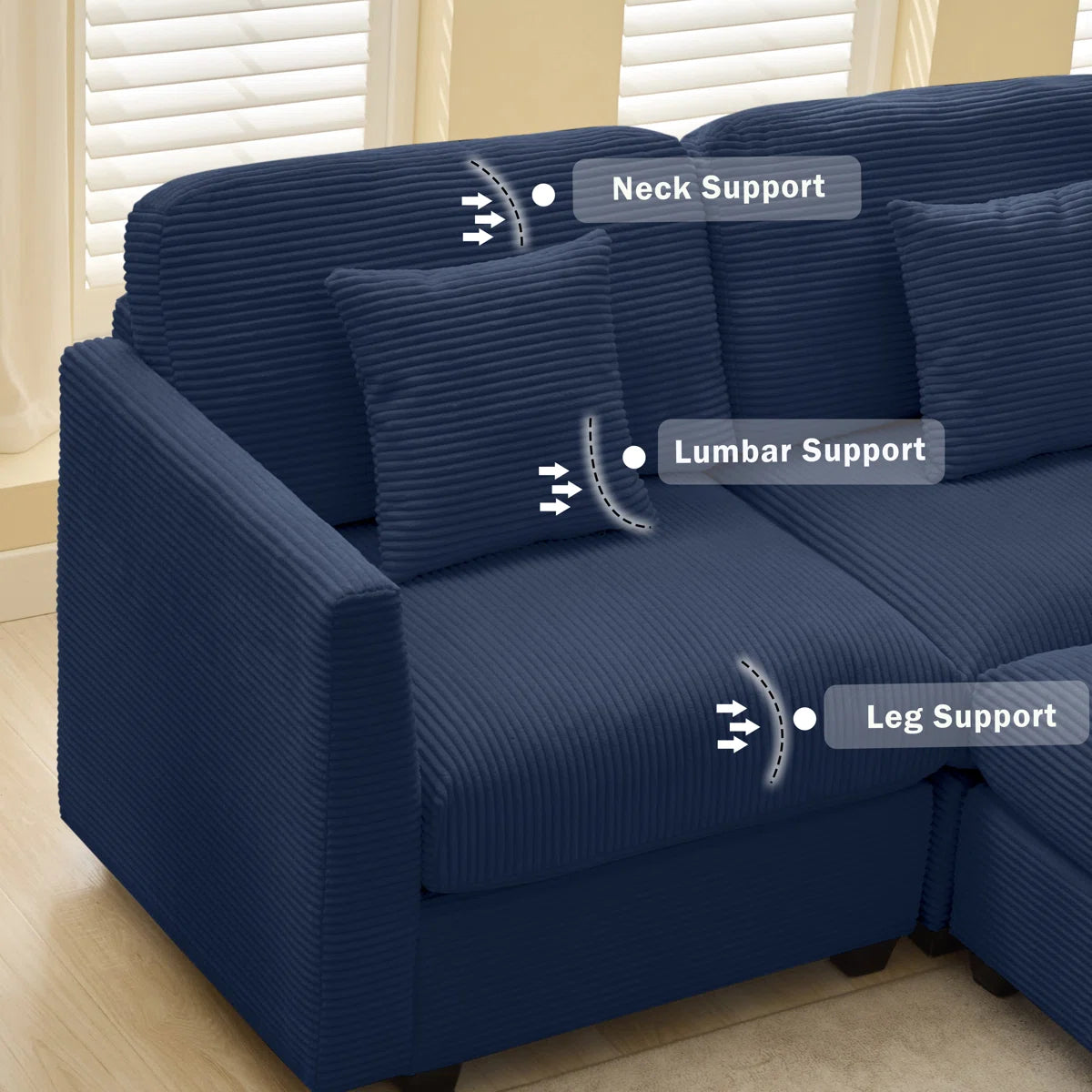 7 Seater Sofa Set: 7-Piece Modular Sectional Sofa for Stylish and Large Living Rooms