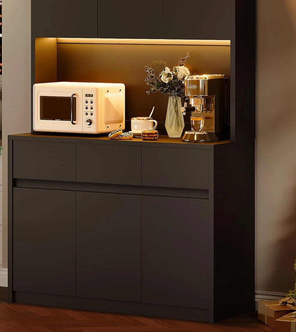 Microwave Stands: 70.1" Tall Kitchen Pantry Cabinet – Freestanding Microwave Cabinets