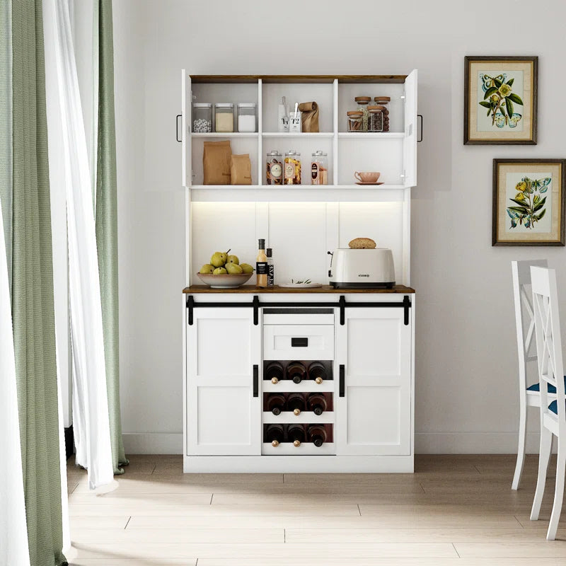 Microwave Stands: 72" Kitchen Pantry with Microwave Hutches