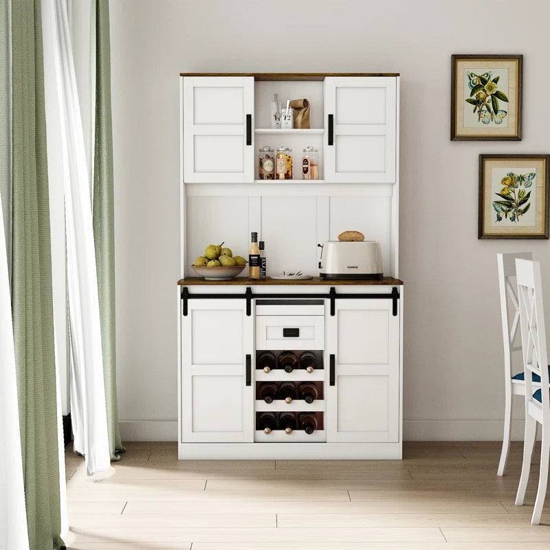 Microwave Stands: 72" Kitchen Pantry with Microwave Hutches