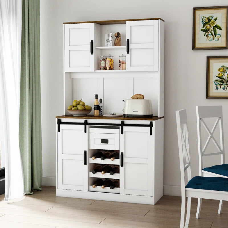 Microwave Stands: 72" Kitchen Pantry with Microwave Hutches