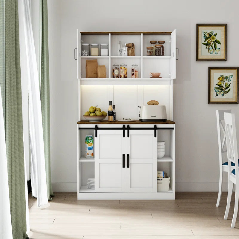 Microwave Stands: 72" Kitchen Pantry with Microwave Hutches